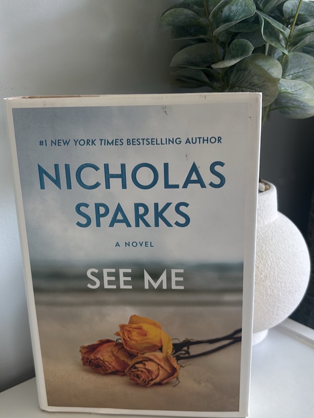 See Me by Nicholas Sparks - Hardcover Novel, Blue & Cream Cover